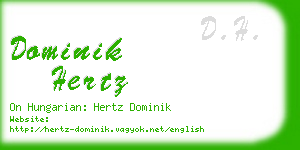 dominik hertz business card